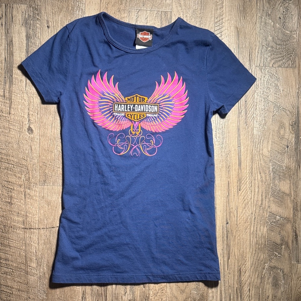 Harley-Davidson Bahamas Tee with Pink Winged Graphic -Size S